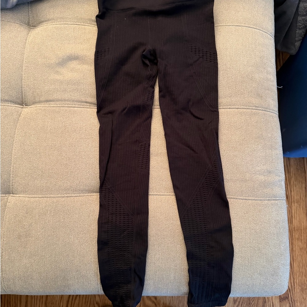 Fabletics Black Textured Leggings